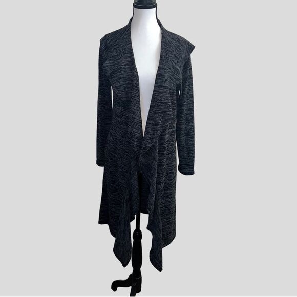 Rhonda Shear Ruffled Front Sweater/ Duster Size Medium New Without Tags - Picture 1 of 7